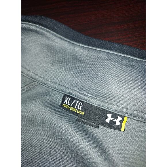 Under Armour Mens Track Jacket XL Long Sleeve Full Zip Athletic Polyester Gray - Picture 8 of 8